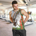 Australia Superb Lyrebird Men Tank Top Aussie Map - Rainforest Vibes