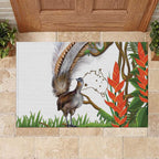 Australia Superb Lyrebird Rubber Doormat Aussie Map - Rainforest Vibes