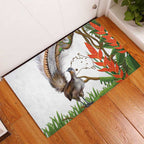 Australia Superb Lyrebird Rubber Doormat Aussie Map - Rainforest Vibes