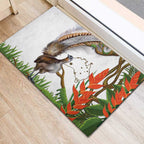 Australia Superb Lyrebird Rubber Doormat Aussie Map - Rainforest Vibes