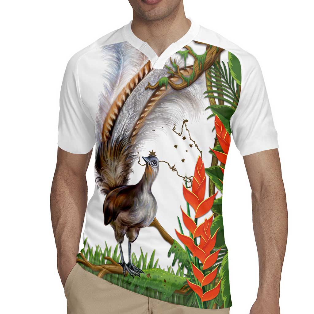 Australia Superb Lyrebird Rugby Jersey Aussie Map - Rainforest Vibes