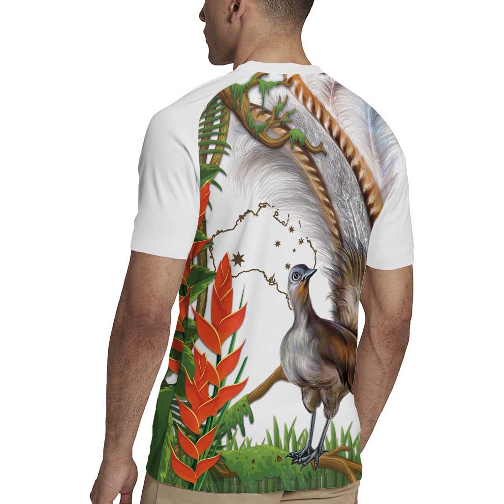 Australia Superb Lyrebird Rugby Jersey Aussie Map - Rainforest Vibes
