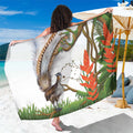 Australia Superb Lyrebird Sarong Aussie Map - Rainforest Vibes