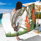 Australia Superb Lyrebird Sarong Aussie Map - Rainforest Vibes