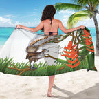 Australia Superb Lyrebird Sarong Aussie Map - Rainforest Vibes