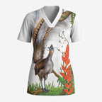 Australia Superb Lyrebird Scrub Top Aussie Map - Rainforest Vibes - Aussie Hoodie