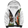 Australia Superb Lyrebird Sherpa Hoodie Aussie Map - Rainforest Vibes