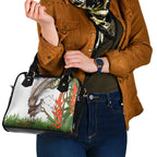 Australia Superb Lyrebird Shoulder Handbag Aussie Map - Rainforest Vibes