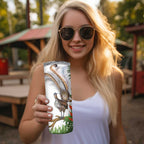 Australia Superb Lyrebird Skinny Tumbler Aussie Map - Rainforest Vibes
