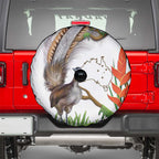 Australia Superb Lyrebird Spare Tire Cover Aussie Map - Rainforest Vibes