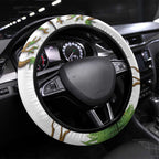 Australia Superb Lyrebird Steering Wheel Cover Aussie Map - Rainforest Vibes