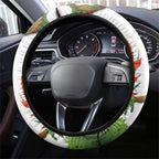 Australia Superb Lyrebird Steering Wheel Cover Aussie Map - Rainforest Vibes