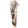 Australia Superb Lyrebird Tank Maxi Dress Aussie Map - Rainforest Vibes