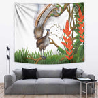 Australia Superb Lyrebird Tapestry Aussie Map - Rainforest Vibes