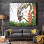 Australia Superb Lyrebird Tapestry Aussie Map - Rainforest Vibes