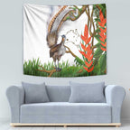 Australia Superb Lyrebird Tapestry Aussie Map - Rainforest Vibes