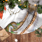 Australia Superb Lyrebird Tree Skirt Aussie Map - Rainforest Vibes