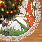 Australia Superb Lyrebird Tree Skirt Aussie Map - Rainforest Vibes