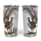 Australia Superb Lyrebird Tumbler Cup Aussie Map - Rainforest Vibes