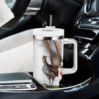 Australia Superb Lyrebird Tumbler With Handle Aussie Map - Rainforest Vibes