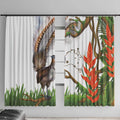 Australia Superb Lyrebird Window Curtain Aussie Map - Rainforest Vibes