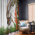 Australia Superb Lyrebird Window Curtain Aussie Map - Rainforest Vibes
