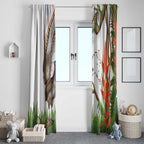 Australia Superb Lyrebird Window Curtain Aussie Map - Rainforest Vibes