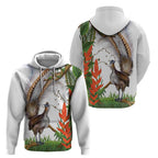 Australia Superb Lyrebird Zip Hoodie Aussie Map - Rainforest Vibes