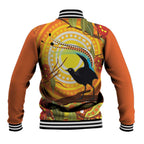 Australia Superb Lyrebird Baseball Jacket Aboriginal Art