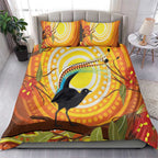 Australia Superb Lyrebird Bedding Set Aboriginal Art