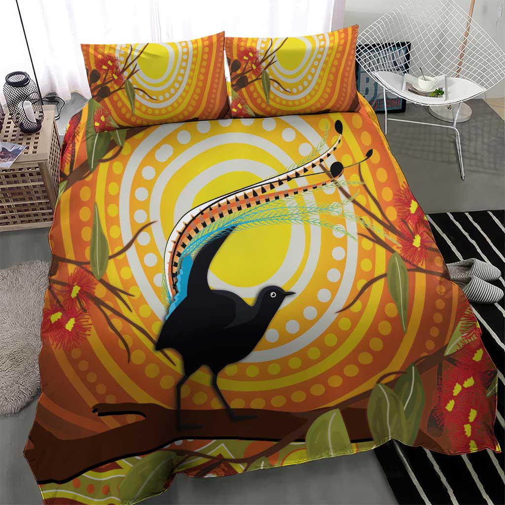 Australia Superb Lyrebird Bedding Set Aboriginal Art