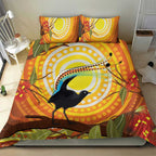 Australia Superb Lyrebird Bedding Set Aboriginal Art