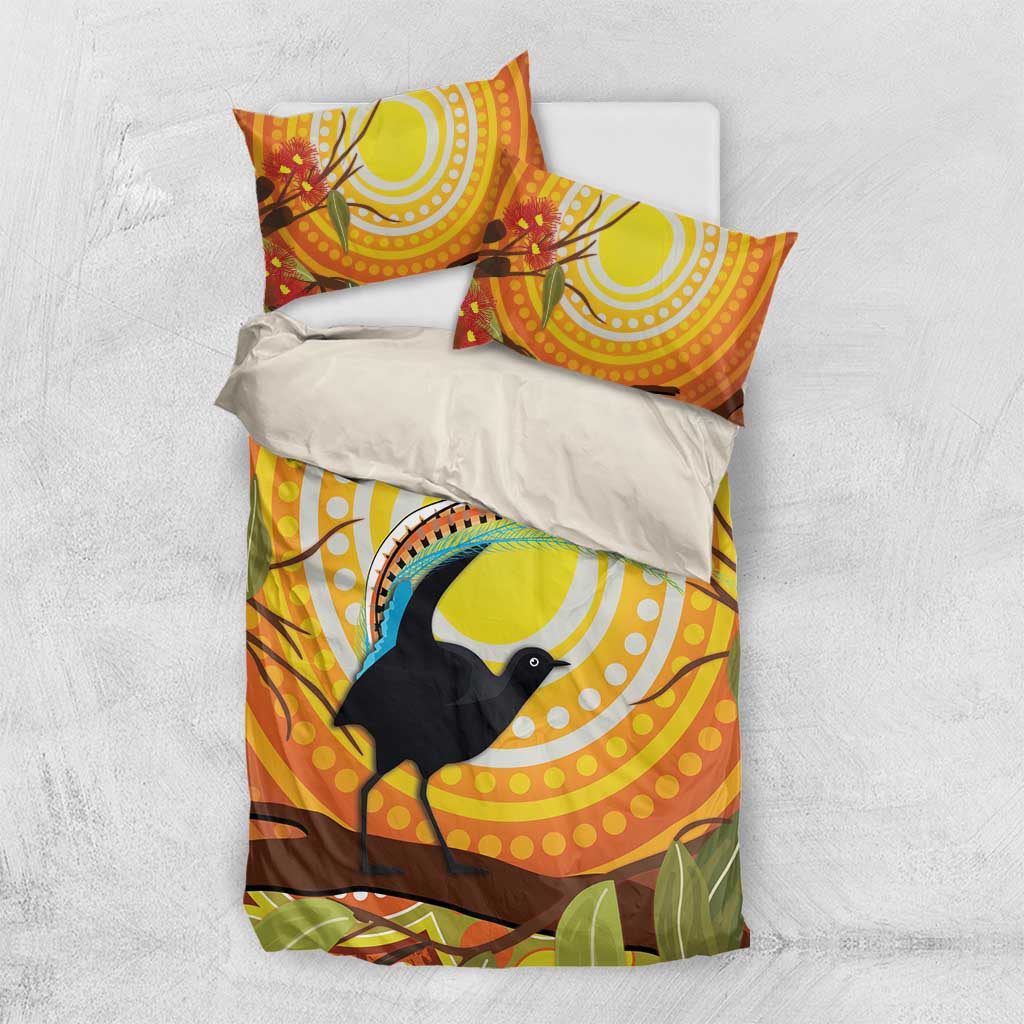 Australia Superb Lyrebird Bedding Set Aboriginal Art