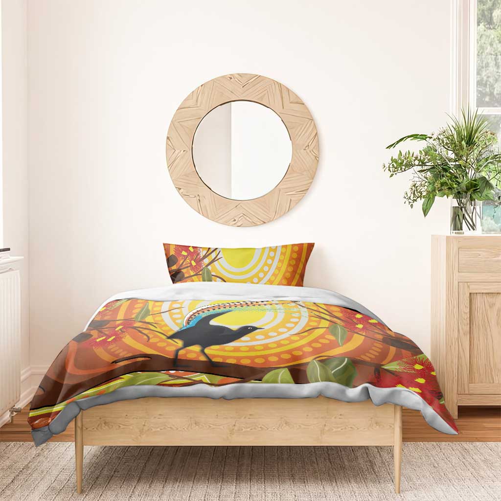 Australia Superb Lyrebird Bedding Set Aboriginal Art