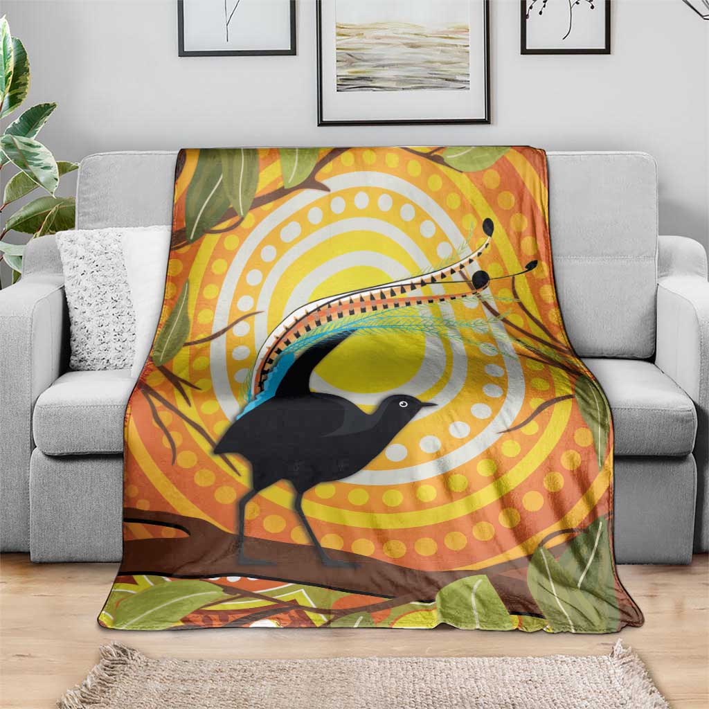 Australia Superb Lyrebird Blanket Aboriginal Art
