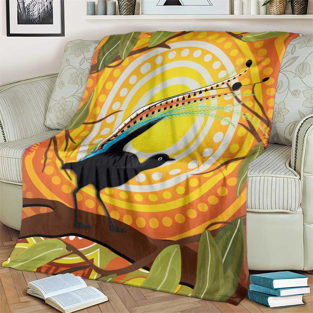 Australia Superb Lyrebird Blanket Aboriginal Art