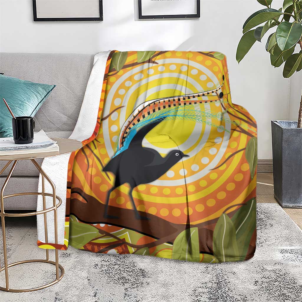 Australia Superb Lyrebird Blanket Aboriginal Art