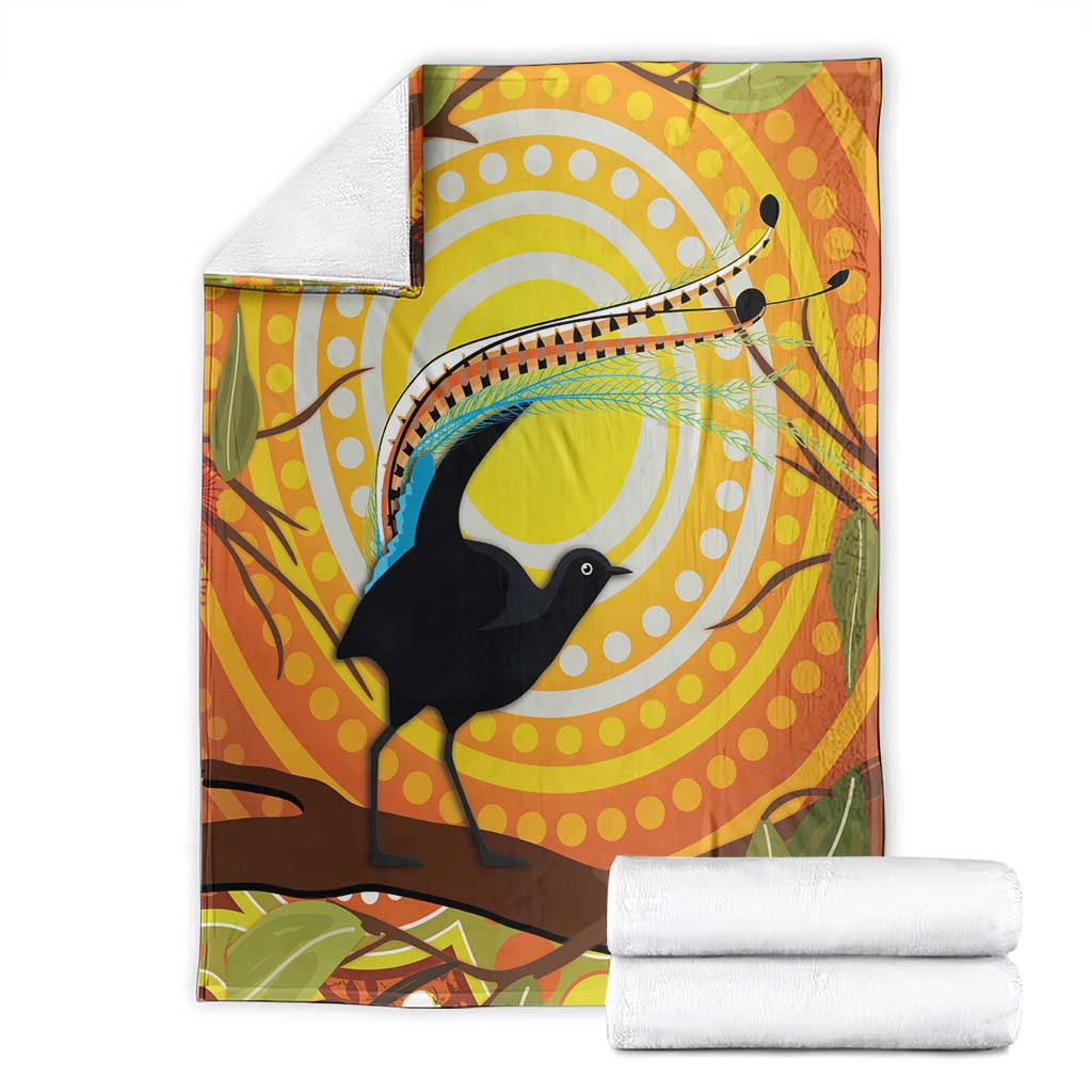 Australia Superb Lyrebird Blanket Aboriginal Art