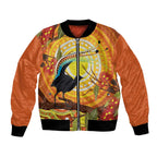 Australia Superb Lyrebird Bomber Jacket Aboriginal Art