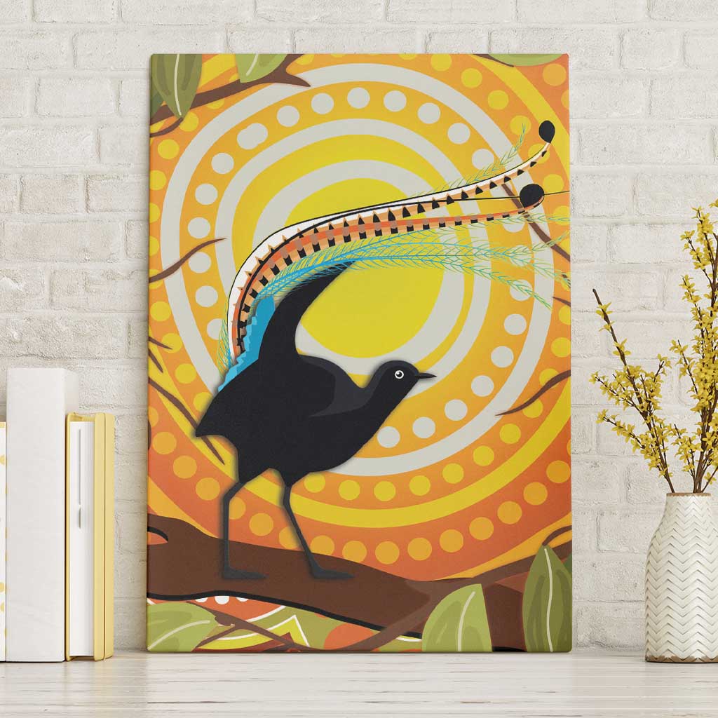 Australia Superb Lyrebird Canvas Wall Art Aboriginal Art