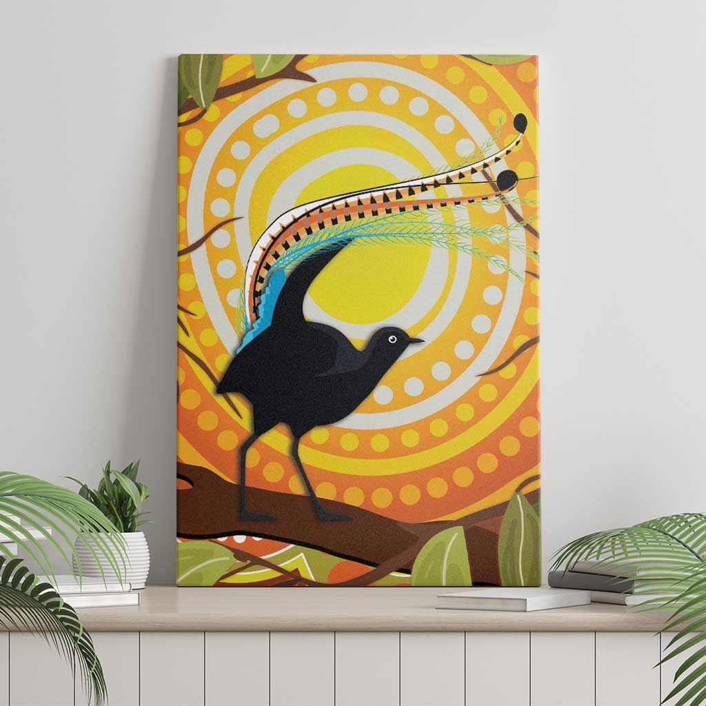 Australia Superb Lyrebird Canvas Wall Art Aboriginal Art