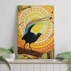 Australia Superb Lyrebird Canvas Wall Art Aboriginal Art