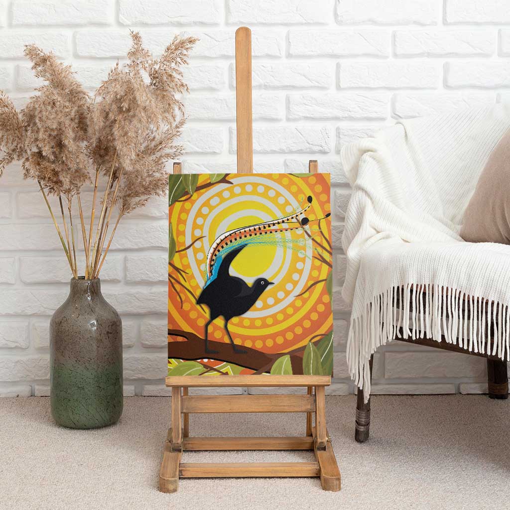 Australia Superb Lyrebird Canvas Wall Art Aboriginal Art