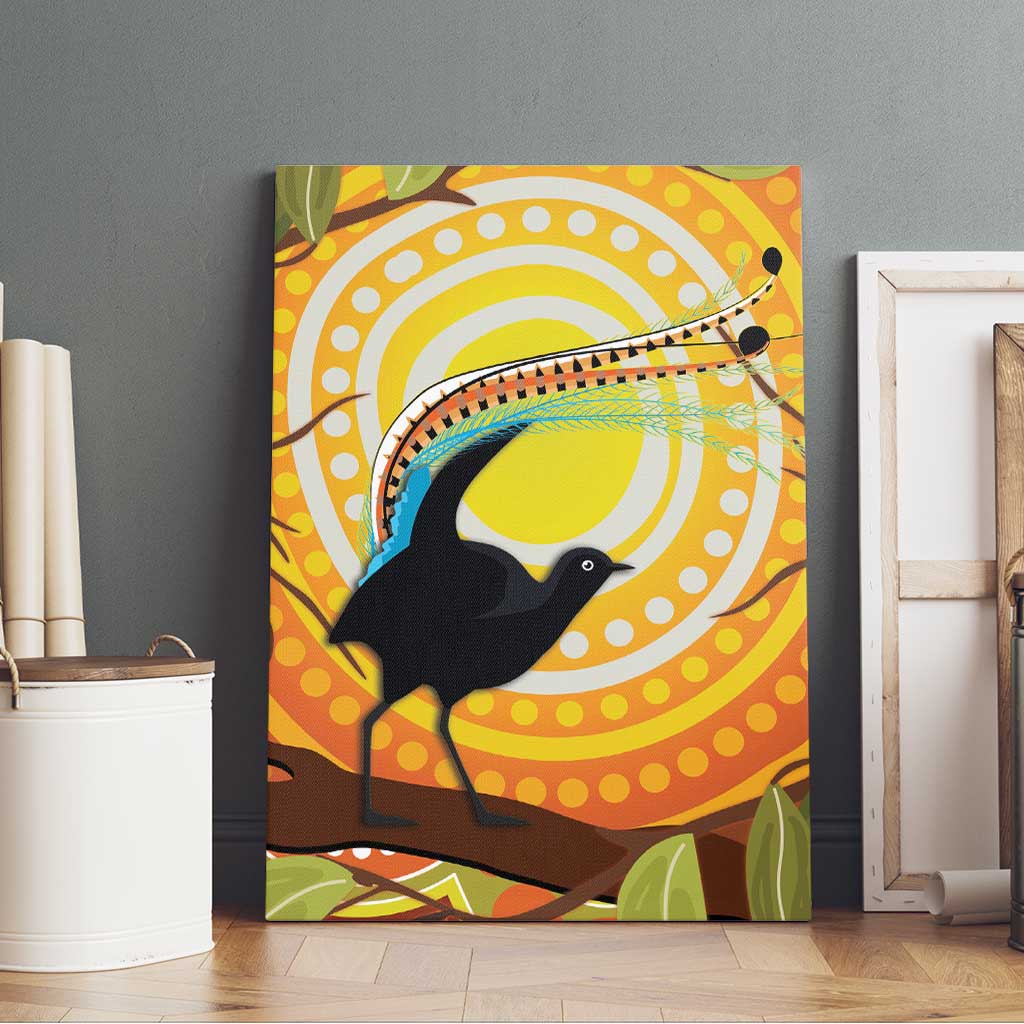 Australia Superb Lyrebird Canvas Wall Art Aboriginal Art
