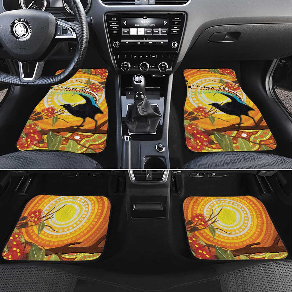 Australia Superb Lyrebird Car Mats Aboriginal Art