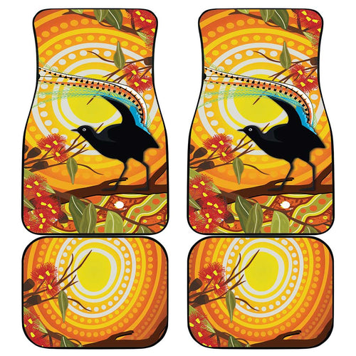 Australia Superb Lyrebird Car Mats Aboriginal Art