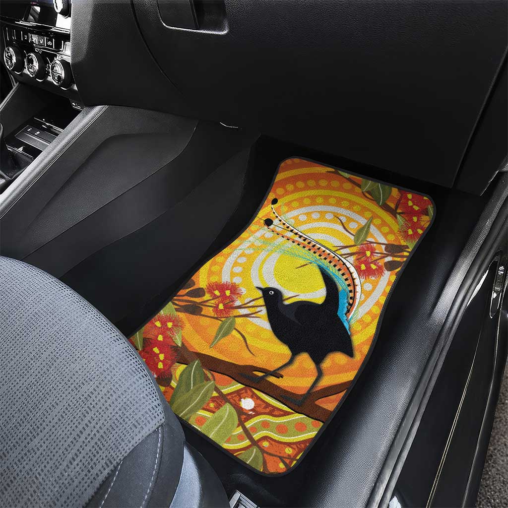 Australia Superb Lyrebird Car Mats Aboriginal Art