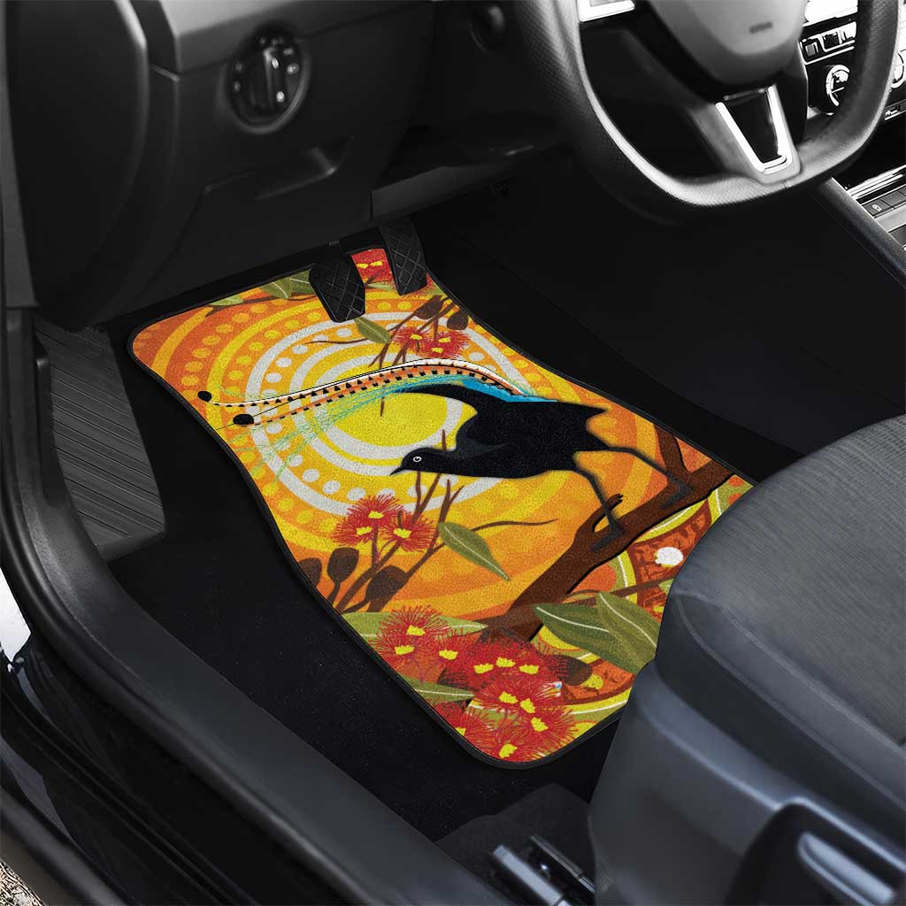 Australia Superb Lyrebird Car Mats Aboriginal Art