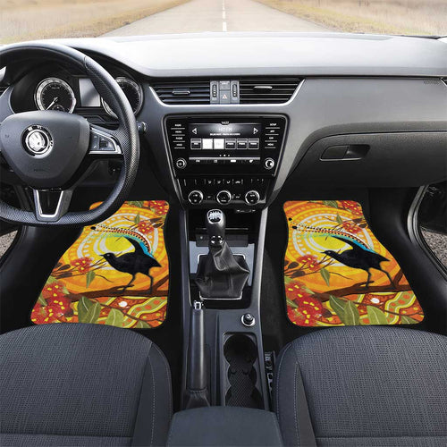 Australia Superb Lyrebird Car Mats Aboriginal Art