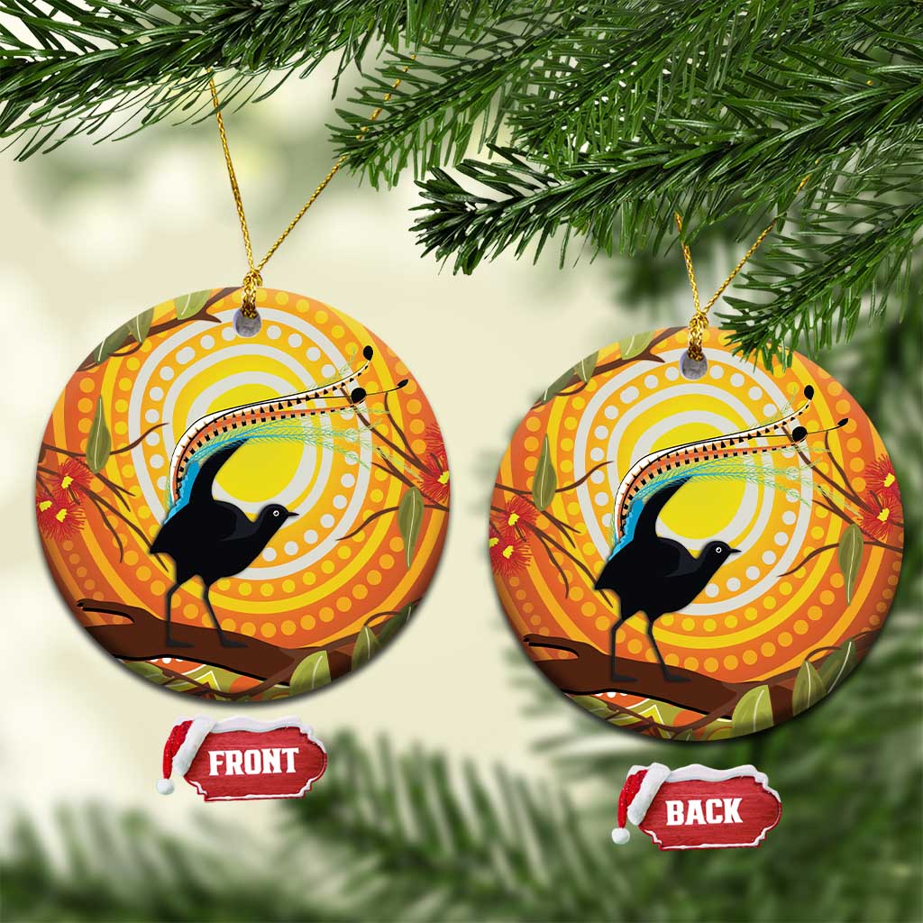 Australia Superb Lyrebird Ceramic Ornament Aboriginal Art